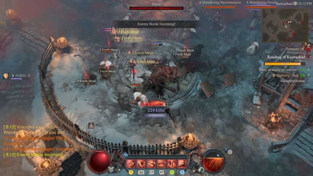 Transforme-se no açougueiro. Inimigo presente na franquia Diablo.