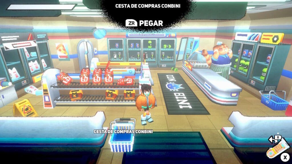 Cena de visita ao mercadinho do jogo