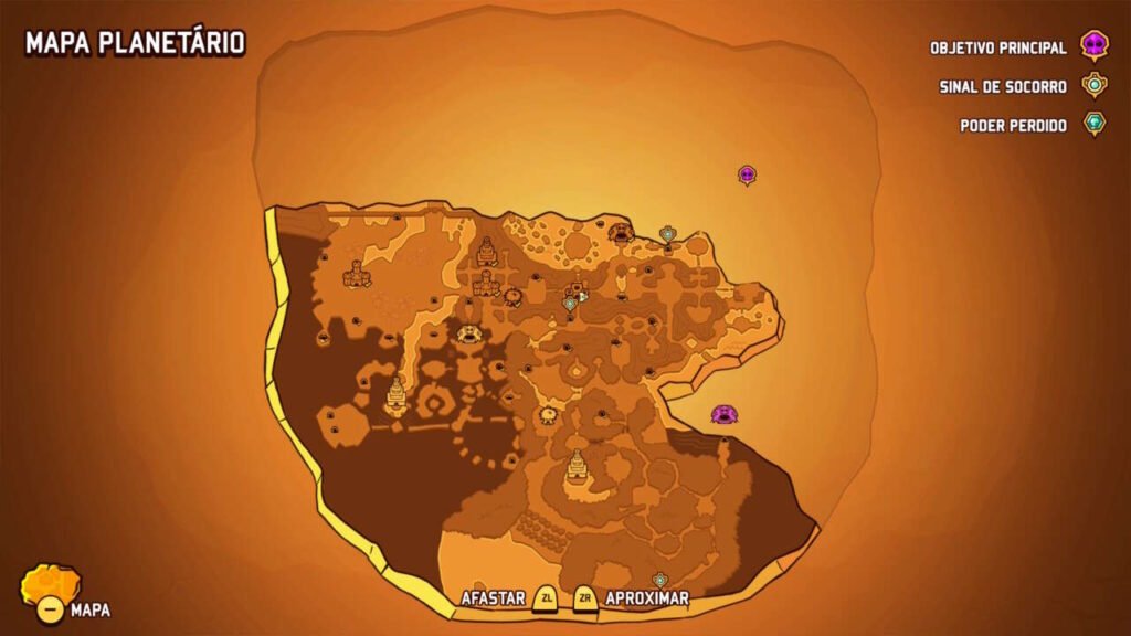 Posteriormente você destrava localização dos itens e porcentagem completada