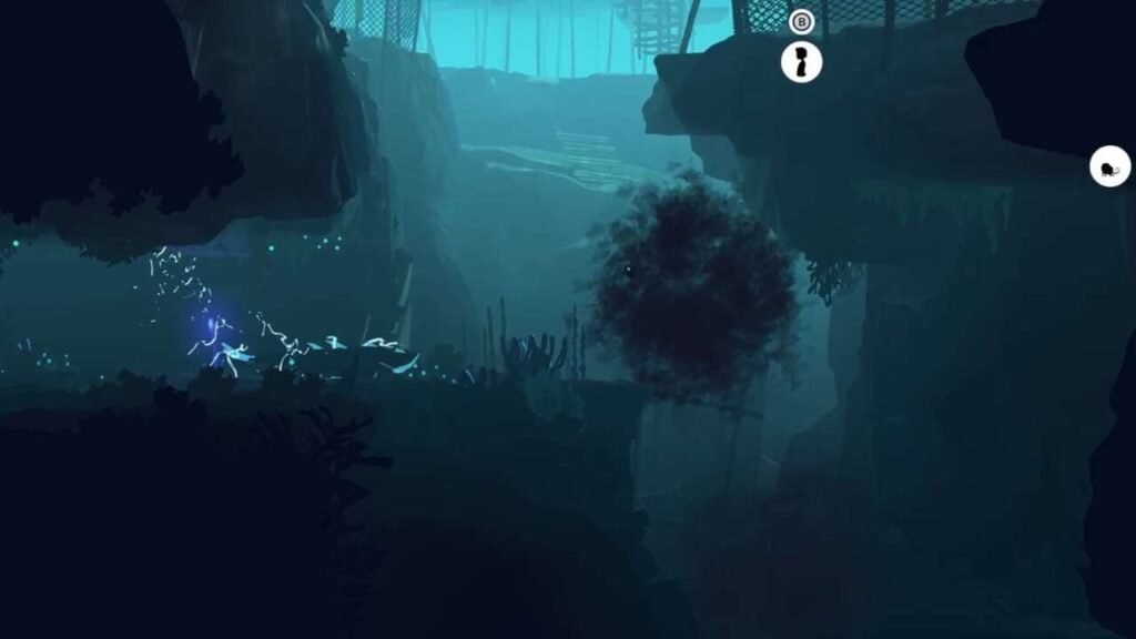 Momento controlando o peixe enquanto este solta uma tinta que cega inimigos