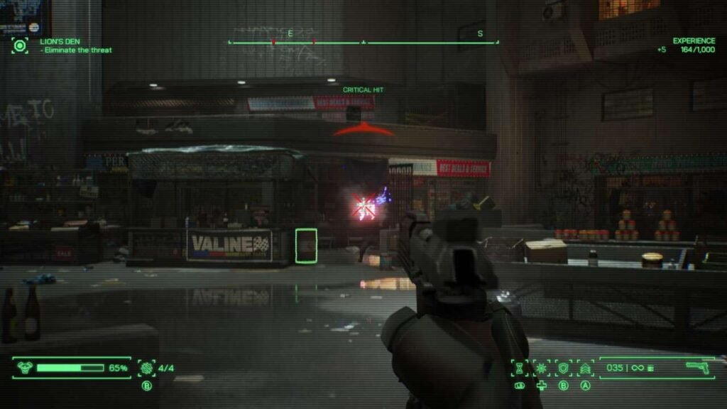 Cena com pistola sendo atirada