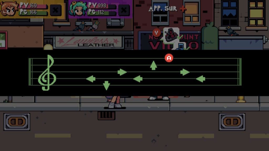 Cena mostrando riff de baixo para abrir portais