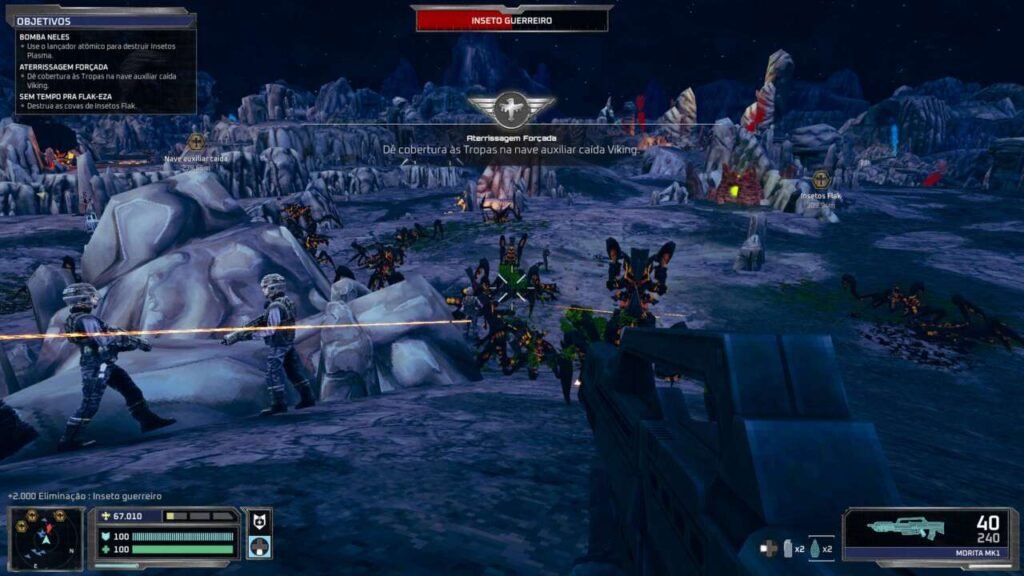 O pouso em Klendathu, momento icônico na franquia Starship Troopers.