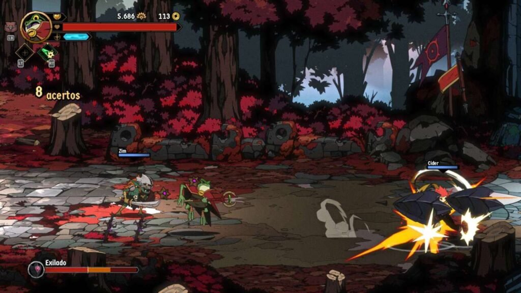 Cena de jogo com companion contratado