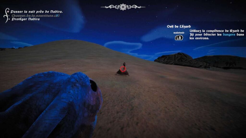 Momento de controle do lagarto secundário