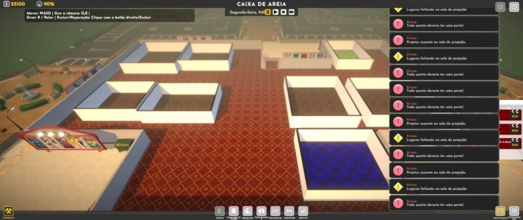 Construção do mapa em Movierooms