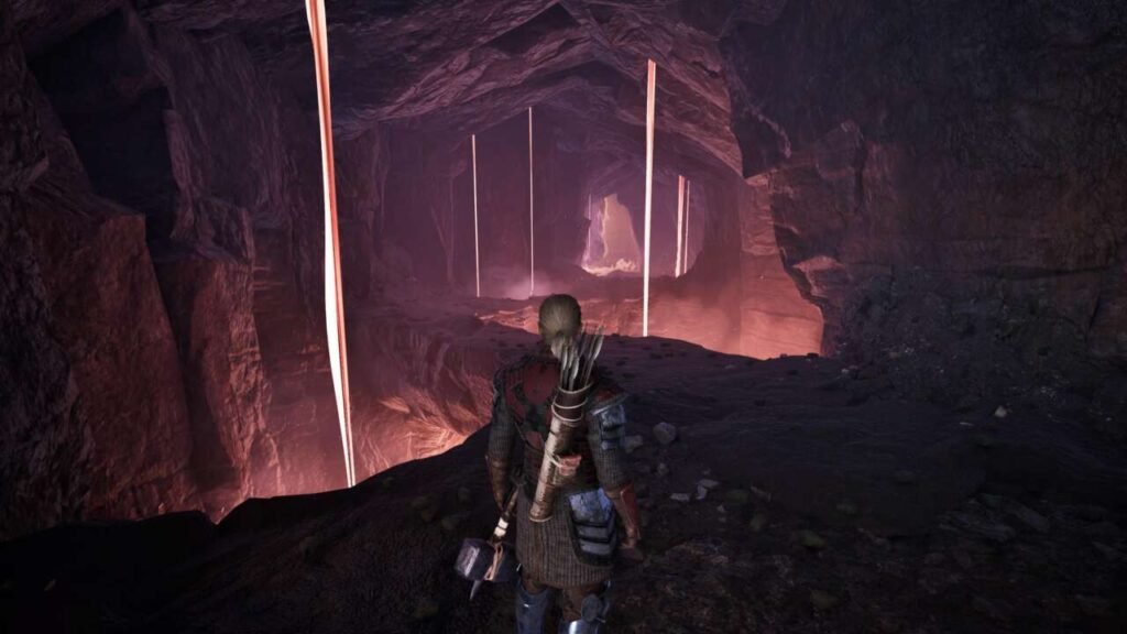 Explorando uma caverna vulcânica.