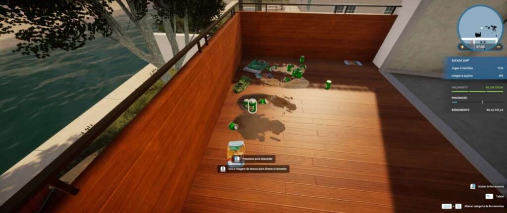 Limpeza em House Flipper