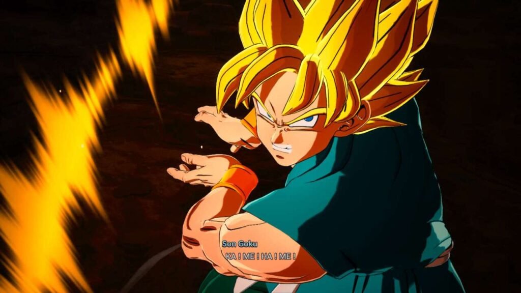 Cena de roupa nova de Goku