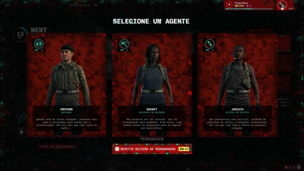 Crie seus socorristas com habilidades aleatórias