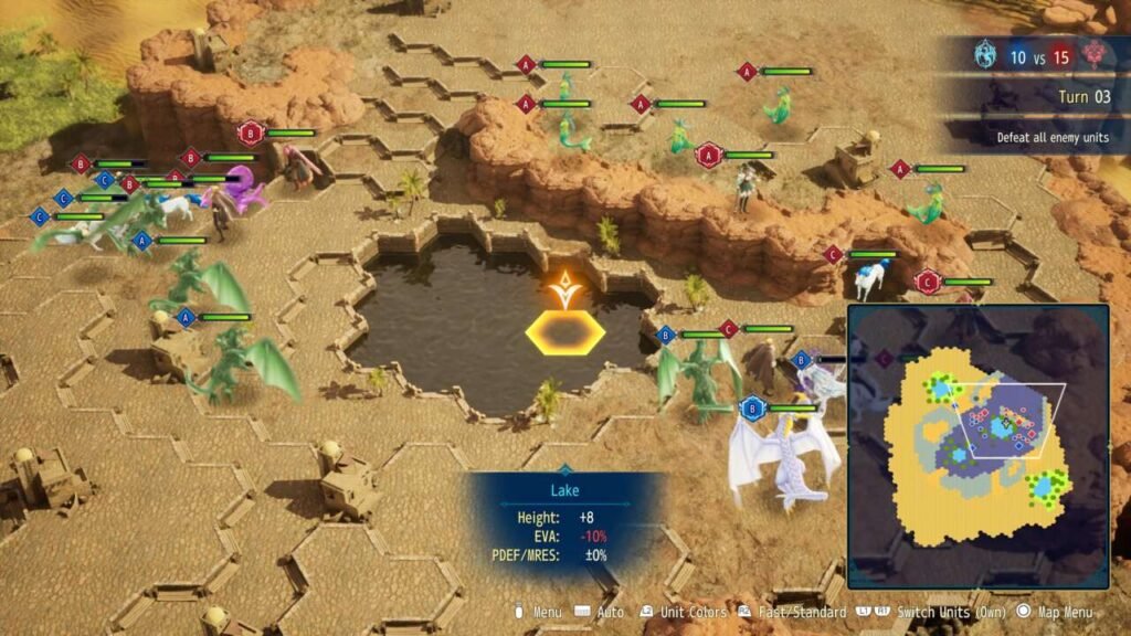 um dos mapas de brigandine abyss