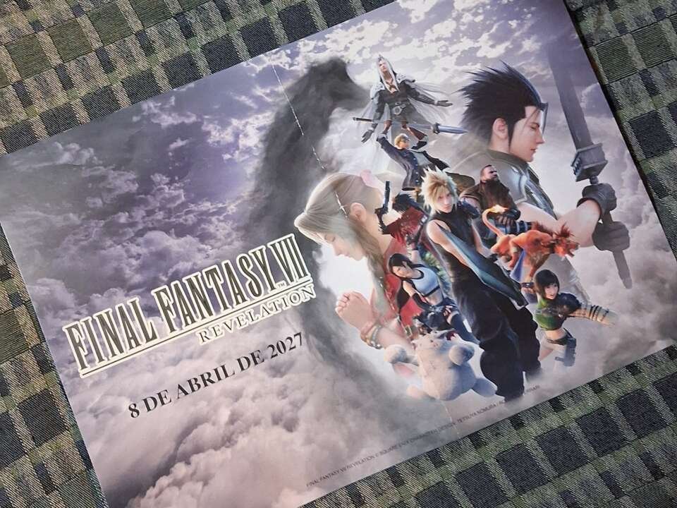 Poster distribuído pela Square Enix após jogar Final Fantasy VII Revelation na BGS 2026