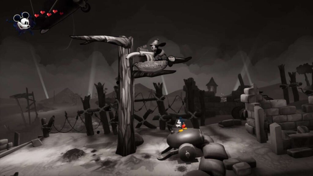 Disney Epic Mickey: Rebrushed imagem de uma das telas laterais