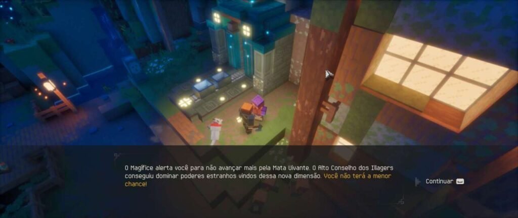 Texto em Minecraft Dunegons II